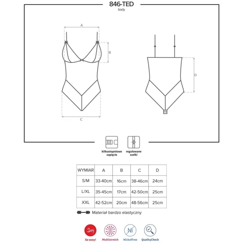 Боди Obsessive 846-TED-1, XXL