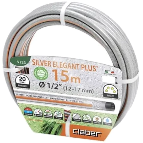 Шланг садовый CLABER Silver Elegant Plus 1/2" 15м (91230000)