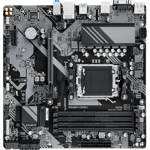 GIGABYTE A620M DS3H: Разъемы на плате USB 3.2 Gen 1, USB 2.0, SATA 3.0, M.2, PCI Express x1