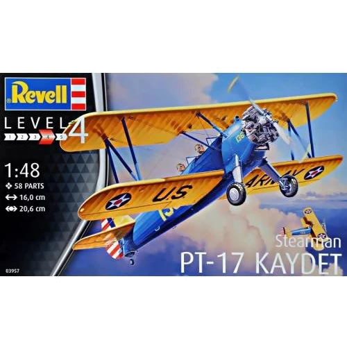 Модель Revell Тренировочный самолет Stearman P-17 Kayde 1:48 (3957)