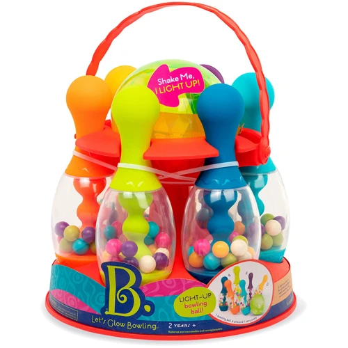 Игровой набор Battat - Сверкающий боулинг (красный) (красный, 6 кеглей, шар, подставка) (BX1955)