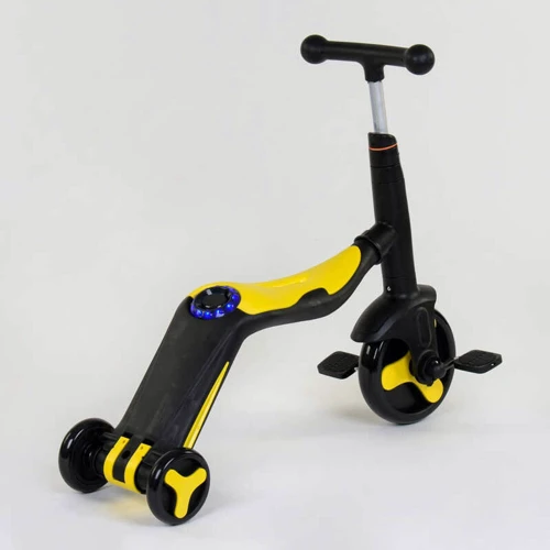 Самокат детский 3в1 Best Scooter с PU колёсами (свет+музыка) - Yellow (80453): Максимальная допустимая нагрузка, кг 40