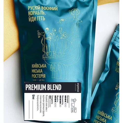 Кофе Київська міська ростерія Premium blend молотый 1000 г
