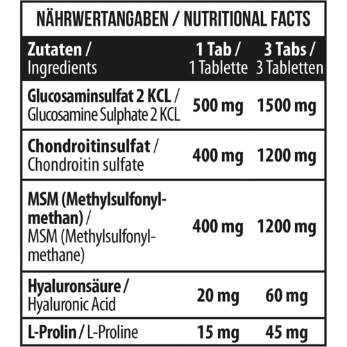MST Glucosamine Chondroitin MSM Hyaluronic Acid L-Proline Глюкозамин Хондроитин 90 таблеток: Форма выпуска Таблетки