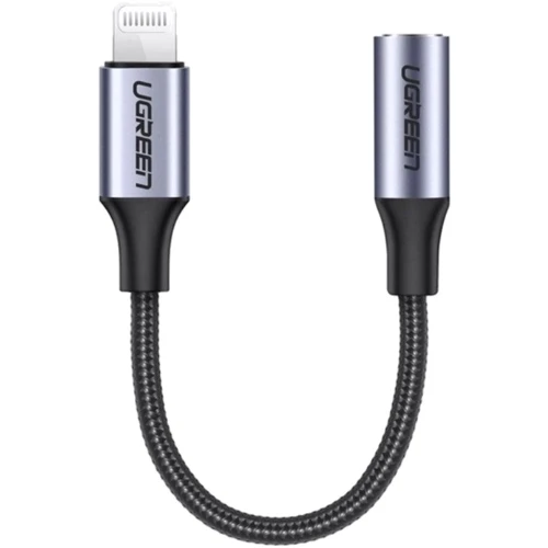 Кабель Ugreen Adapter Lightning to 3.5mm F Headphone Jack 10cm Grey (30756)