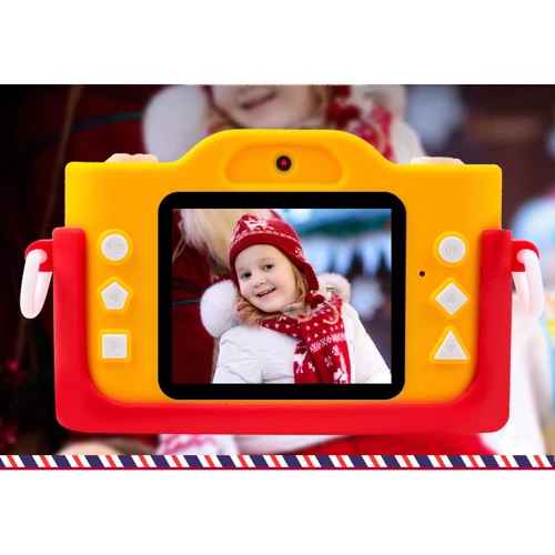Цифровой детский фотоаппарат XOKO KVR-200 Christmas Limited Edition Dual Lens Red/Yellow фото 10