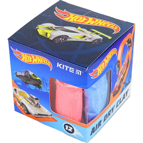 Пластилин воздушный Kite Hot Wheels 12 цветов + форма (HW22-135)