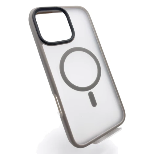 Чехол для iPhone BeCover Metal Buttons Case with MagSafe Gray for iPhone 16 Pro Max (712101): Цвет серый