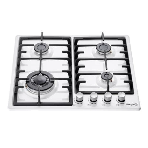 Варочная поверхность газовая Borgio 6942-15 FFD (White Enamelled): Количество конфорок 4
