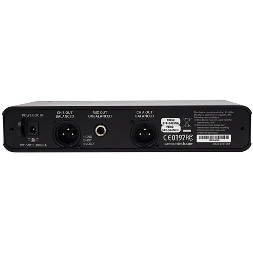 Радіосистема SAMSON SWC288HQ6I UHF CONCERT 288 w / Q6: Роз'єм 6.3 мм