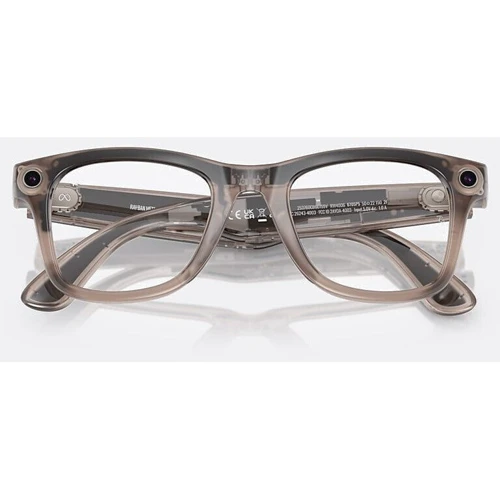 Смарт-окуляри Ray-Ban Meta Wayfarer Shiny Warm Stone- Transitions Clear/Watermelon Red size M (RW4006 6705P5 50-22) фото 4