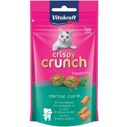 Лакомства для котов Vitakraft Crispy Crunch подушечки для зубов с мятой 60 г (28813)
