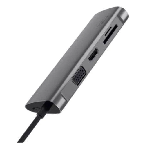 Адаптер WIWU Adapter Alpha A11 USB-C to USB-C+3xUSB3.0+USB2.0+SD+VGA+HDMI+RJ45+3.5mm Grey: Інтерфейс підключення USB-C