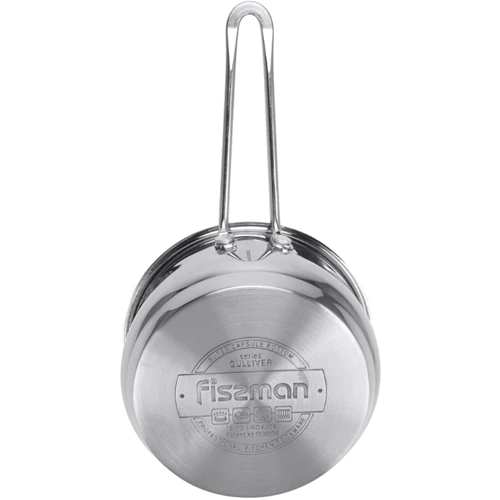 Ківш Fissman Gulliver з кришкою 12x7.5 см 0.8 л (5410)