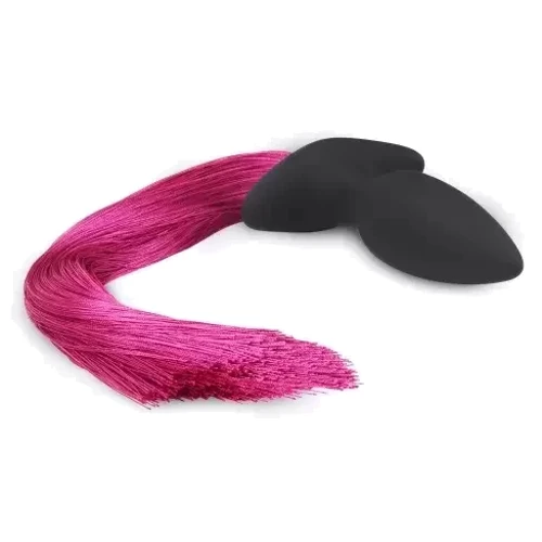 Анальная пробка c хвостом LoveToy Silicone Anal Plug With Pony Tail