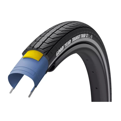 Покришка 28x2.00 / 700x50 (50-622) GoodYear TRANSIT Tour S3:Shell, Black Reflect (TIR-00-16)
