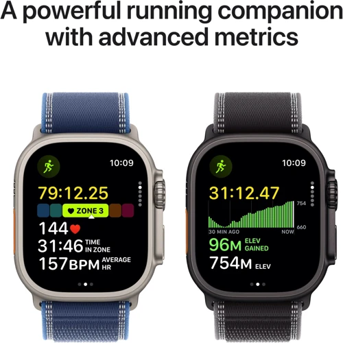 Apple Watch Ultra 3 GPS + Cellular 49mm Natural Titanium Case with Anchor Blue Ocean Band (MEWH4)
