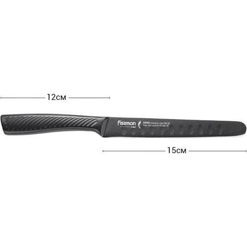 Нож Fissman SHINAI graphite для тонкой нарезки 15 см (2485) фото 5