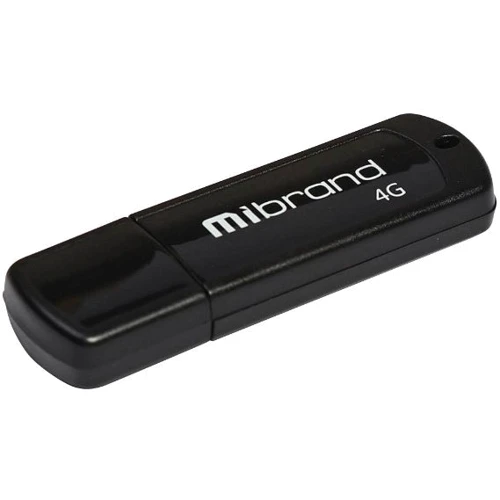 USB-флешка Mibrand 4GB Grizzly USB 2.0 Black (MI2.0/GR4P3B)