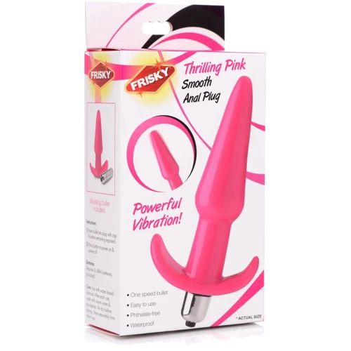 Анальная пробка с вибрацией Frisky Smooth Vibrating Anal Plug Pink