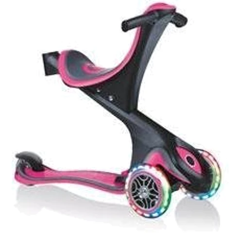 Самокат GLOBBER серії GO UP COMFORT LIGHTS 5в1 рожевий, колеса з підсвічуванням, 20 / 50кг (459-110-2): Тип гальма ножний