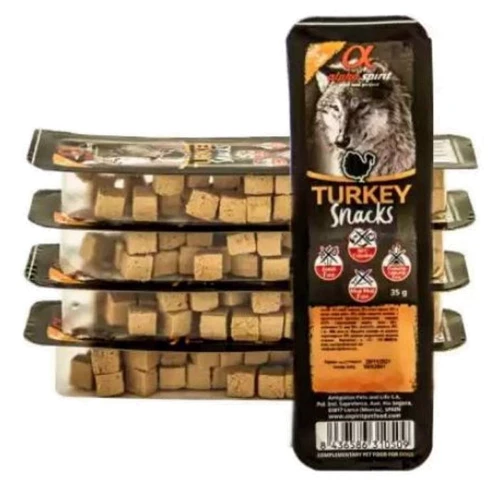Лакомство для собак Alpha Spirit Snacks Turkey с индейкой кубики 35 г (as4002335): Свойства Для дрессировки