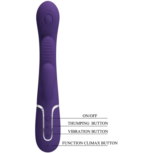 Вибратор 3в1 LYBAILE Pretty Love Shonia Dark Purple (BW-500041-2)