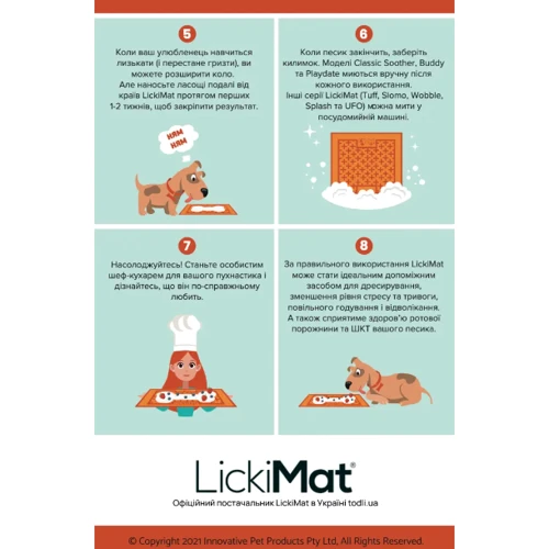 Коврик для медленного питания Licki Mat Playdate orange для кошек (9349785006076): Материал Резина
