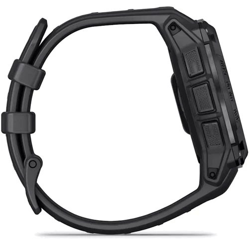 Смарт-часы Garmin Instinct 3 Solar 45mm Tactical Edition Black with Black Band (010-02934-50): Особенности Тактические, Солнечная батарея, С большой автономностью, Фонарик, Барометр, Бесконтактная оплата, Влагозащищенные, Компас
