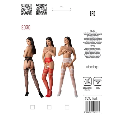 Эротические колготки-бодистокинг Passion S030 red