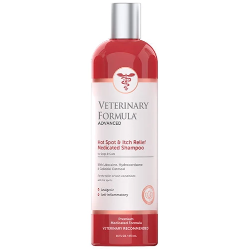 Шампунь Veterinary Formula Advanced Hot Spot & Itch Relief Shampoo антиаллергенный лечебный для собак и котов 473 мл (53956)