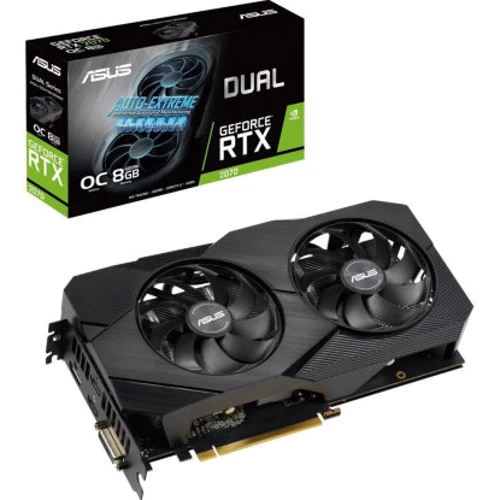 Видеокарта ASUS GeForce RTX2070 8192Mb DUAL OC EVO V2 (DUAL-RTX2070-O8G-EVO-V2): Объем памяти, Гб 8