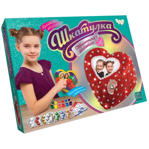Набор для творчества Danko Toys "Шкатулка. Сверкающая пайетка" SHR-01-3-4-8 (SHR-01-08)