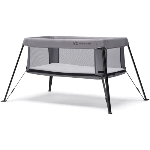 Ліжко-манеж 2 в 1 Kinderkraft Movi Grey (KCMOVI00GRY0000): Стінка, що опускається є