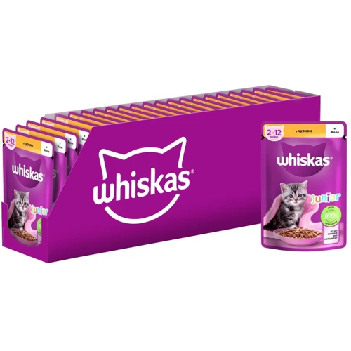 Упаковка влажного корма для котят Whiskas с курицей в желе 28х85 г (4770608239305): Тип Влажный корм