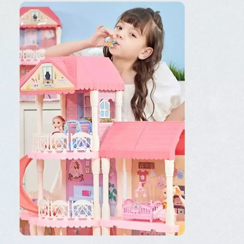 Кукольный домик Fairy care 2 куклы, мебель, посуда, аксессуары (7003)