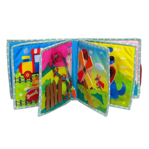 Текстильная развивающая книга для малышей Bambini Котенок (403648)