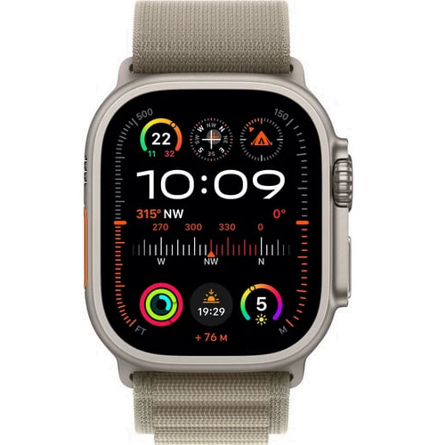 Apple Watch Ultra 2 GPS + Cellular 49mm Titanium Case with Olive Alpine Loop - Small (MREX3) Approved Витринный образец: Причина уценки Активированы, витринный образец, хорошее состояние, комплектация полная: коробка, зарядка, часы