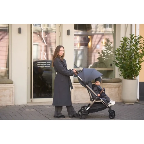Прогулянкова коляска El Camino Axis ME 1192 Black: Ширина шасси 55