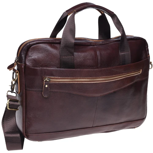 Мужская сумка мессенджер Borsa Leather коричневая (K11118-brown): Страна производитель Тайвань