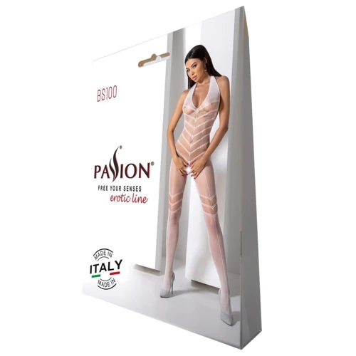 Бодистокинг с плетением на животике Passion BS100 One Size white