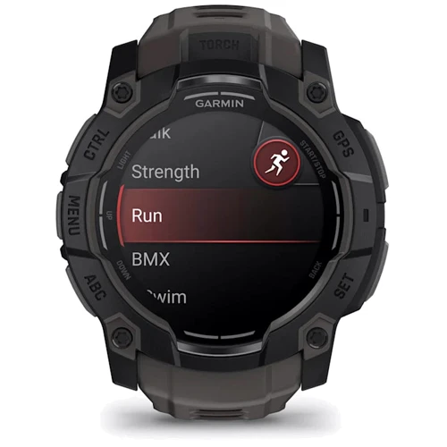 Смарт-часы Garmin Instinct 3 AMOLED 50mm Black with Charcoal Band (010-03020-00): Дисплей 1.3" AMOLED (416x416)