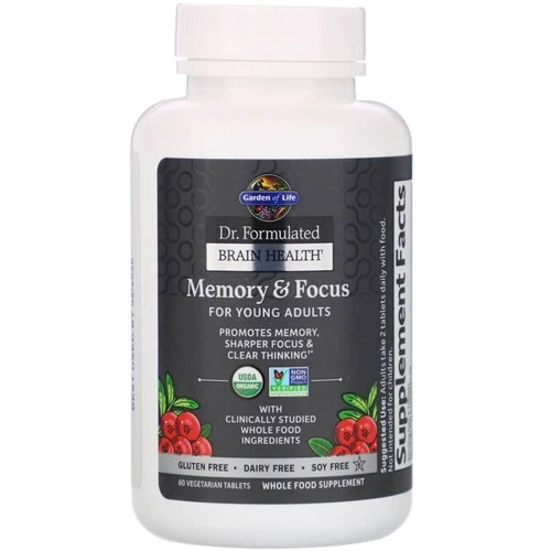 Garden of Life Dr. Formulated Brain Health Комплекс для Мозга Памяти и Концентрации Внимания 60 таблеток
