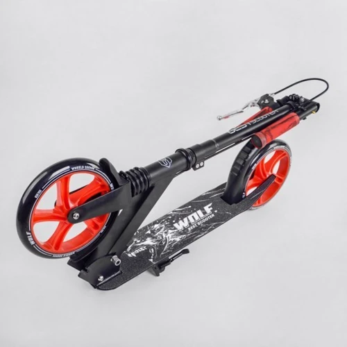 Самокат Best Scooter Wolf красный (W-18342): Конструкция рамы складная