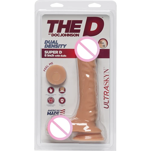 Фаллоимитатор Doc Johnson The D - Super D - 8 Inch With Balls - ULTRASKYN