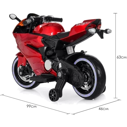 Детский электромотоцикл Bambi Racer Ducati красный (M 4104ELS-3): Материал колес EVA