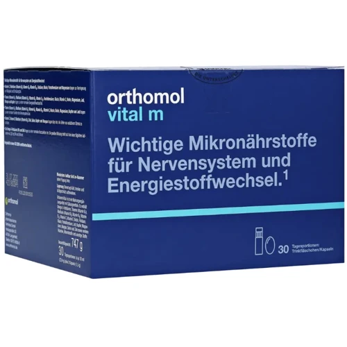 Orthomol Vital M Вітаміни для чоловіків 30 днів 30 порцій (питні пляшечки/капсули)