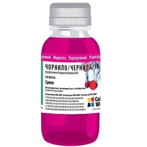 Чорнило ColorWay Canon CL-41/38/411/511/CLI-8/426/521 Magent (CW-CW521M01): Колір Magenta