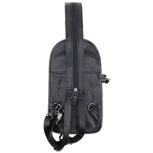 Чоловіча сумка-слінг Borsa Leather чорна (1ta1003m-black): Стать Чоловік