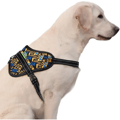 Шлея HiDog Butterfly бабочка Молодежный XL 70-100 см черная фото 3